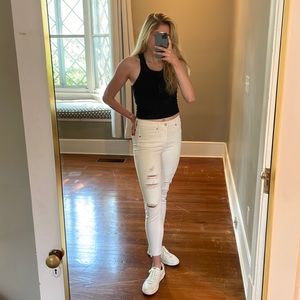 Madewell 9” High-Rise Skinny Crop White Jeans